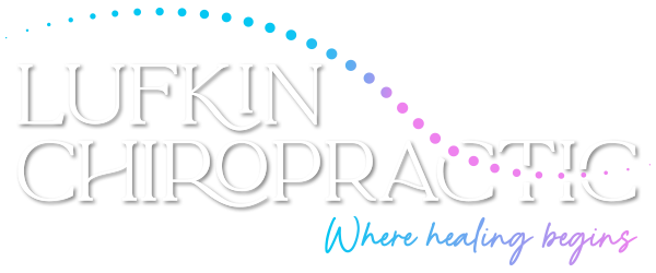 Lufkin Clinic of Chiropractic Logo Large White Version